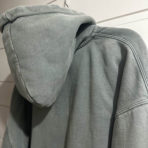 Brandi Melville Christy Hooded Jacket Sage Green One Size Full Zip - Picture 9 of 13